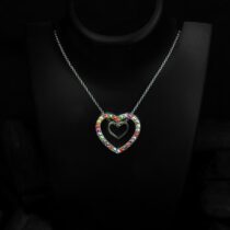 Graceful Multicolor Heart Shape Necklace