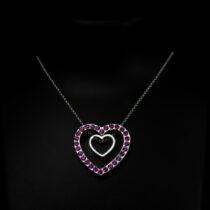 Graceful Pink Heart Shape Necklace
