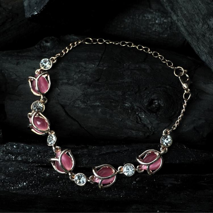 Rose Gold-Toned Stylish Chain Link Bracelet