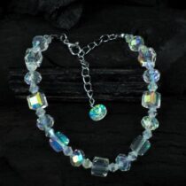 White Crystal Chain Link Bracelet