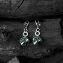 Charming Black Crystal Round Shape Earrings