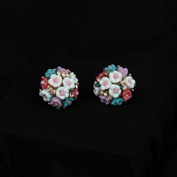 Multicolor Flower Earrings