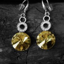 Charming yellow crystal earrings