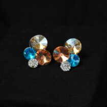 Graceful multicolor crystal earrings