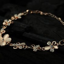 Orchids Flower Rosegold color Bracelet
