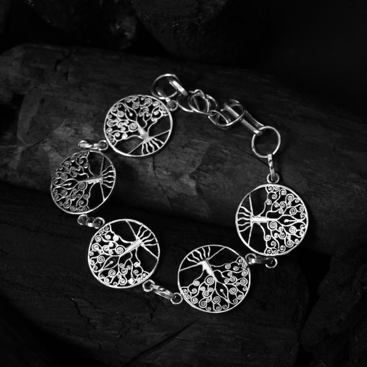 Tree Shape Silver Color Chain Bracelet
