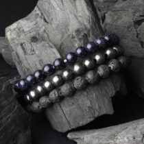 Blue Enthralling Triple layer Beaded Bracelet