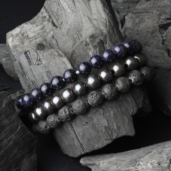 My Fitoor Blue Enthralling Triple layer Beaded Bracelet