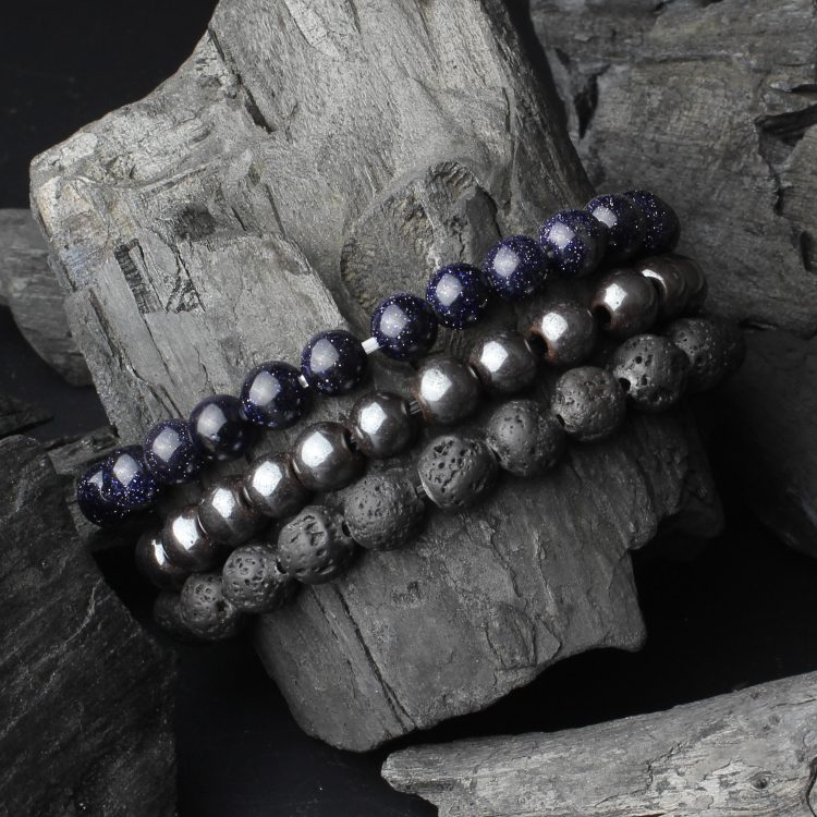Blue Enthralling Triple layer Beaded Bracelet
