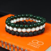 Multi layer Royal Green Crystallized Bracelet
