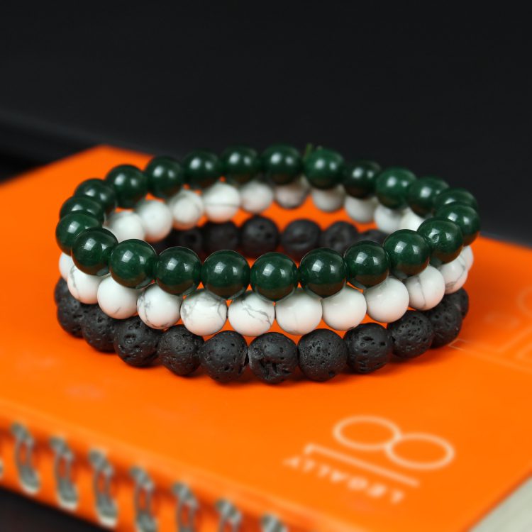 Multi layer Royal Green Crystallized Bracelet