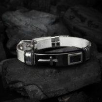 Silver Cross Metal Bracelet