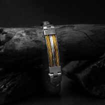 Black leather Stylish Bracelet