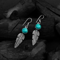 Fascinating Silver Color Leaf Pattern Earrings