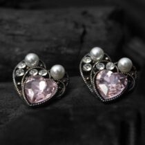 crystal heart earrings