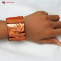 Vintage Orange MOP Shell Bracelet