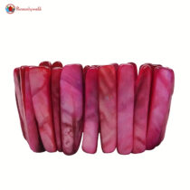Pink Mother of Pearl Shell Stretch Bracelet