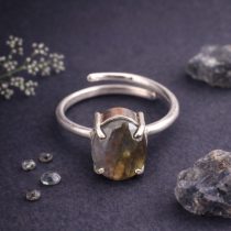 Labradorite Diamond Cut Ring