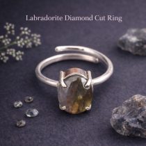 Labradorite Diamond Cut Ring