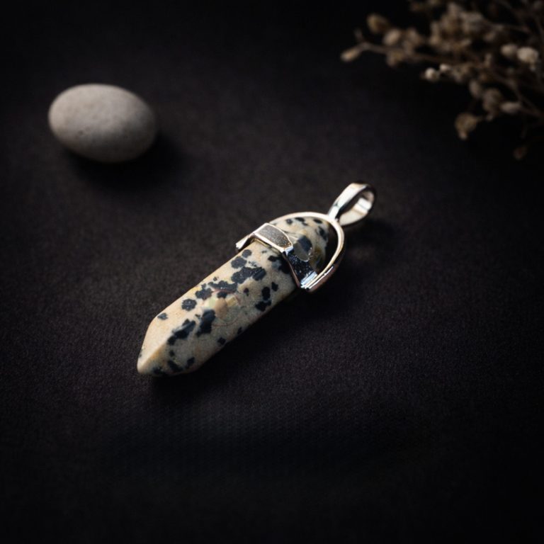 Dalmatian Jasper Pencil Pendant