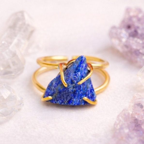 Lapis Lazuli Raw Stone Ring