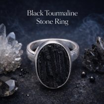 Black Tourmaline Stone Ring