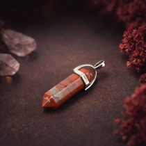 Red jasper Double Terminated Pencil Pendant