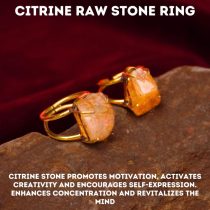 Citrine Raw Stone Ring