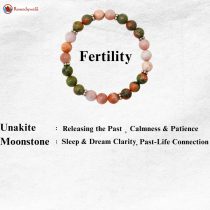 Fertility Bracelet, Unakite Moonstone Combination Bracelet 8mm