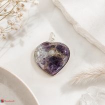 Amethyst Frame Heart Shape Pendant