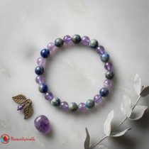 Amethyst Lapiz Bracelet 8mm