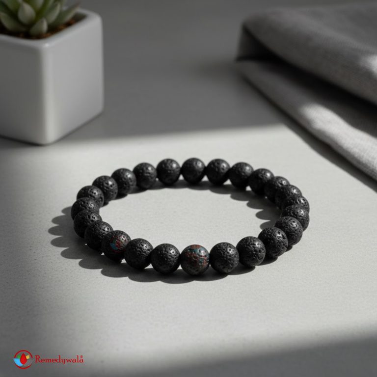 Black Lava Stone Bracelet 8mm