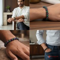 Green Jade Amethyst Combination Bracelet 8mm