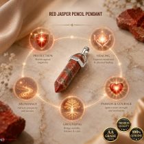 Red jasper Double Terminated Pencil Pendant