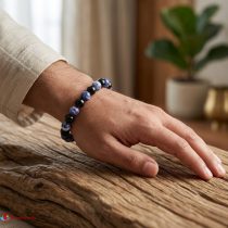 Sodalite Black Obsidian Combination Bracelet 8mm