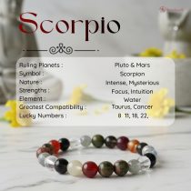 Scorpio Zodiac Crystal Bracelet